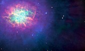 Artwork of a supernova remnant