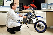 Mini motorbike health and safety testing