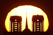 Sunrise over Reims Cathedral,France