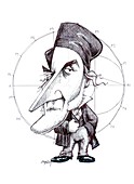 Karl Friedrich Gauss,caricature