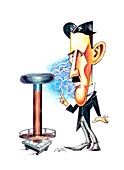 Nikola Tesla,caricature