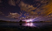 Lightning storm over Lake Powell,USA
