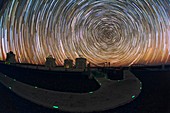 Paranal Observatory under star trails