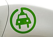 Electric car symbol