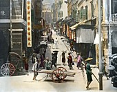 Hong Kong street scene,1890s