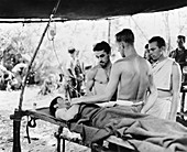 Blood plasma transfusion,World War II