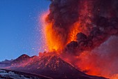 Mount Etna erupting,2012
