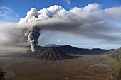 Mount Bromo erupting,Indonesia,2011