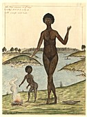 Aboriginal woman and child,18th century