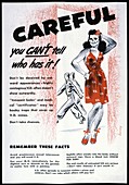 Venereal disease poster,1940's