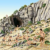 Palaeolithic human culture,artwork