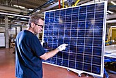 Manufacturing solar panels