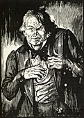 Jekyll and Hyde story illustration,1928