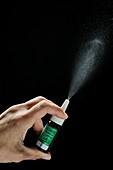 Nasal spray applicator,high-speed image