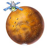 Mars Viking orbiter,artwork