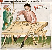 Carpenter at work,15th century