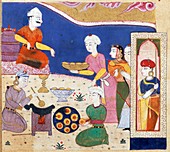 Indian food preparation,1500s