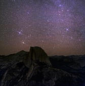 Milky Way over Half Dome,Yosemite,USA