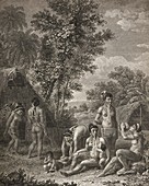Native Caribbean family,18th century