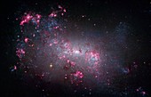 Irregular galaxy NGC 4449,Hubble image
