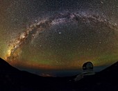 Milky Way over La Palma observatory