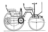 Early Daimler automobile,1880s