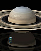 Saturn and Earth,artwork