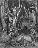 Dante's Inferno,suicides and the Harpies