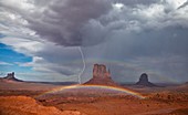 Lightning and rainbows,Arizona,USA