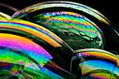 Soap bubble iridescence