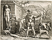 Spanish hunting Indians