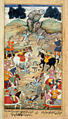 Babhruvahana fights the Nagas