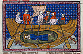 Alexander lowered into the sea