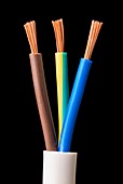 Three-core electric cable