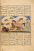 Rakhsh killing the lion