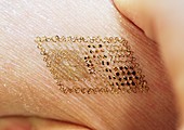 Electronic circuit printed onto skin