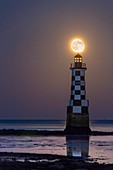 Full Moon over lighthouse