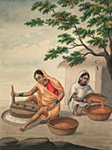 Two women grinding