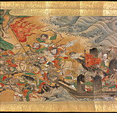Mongol ships and warriors