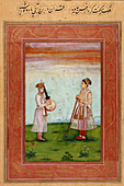 Mughal prince with musician