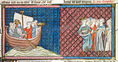 Conrad III and Louis VII depart
