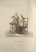 A woman making tea