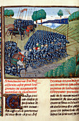 Cyrus and troops in phalanx