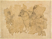 Bahadur Shah on horseback
