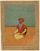 A Sikh kneeling