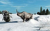 Woolly rhinoceros,artwork