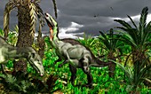 Camptosaurus dinosaurs,artwork