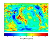 Gravity map of Earth