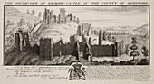 Print of South View of Wigmore Castle