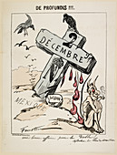 Satirical caricature